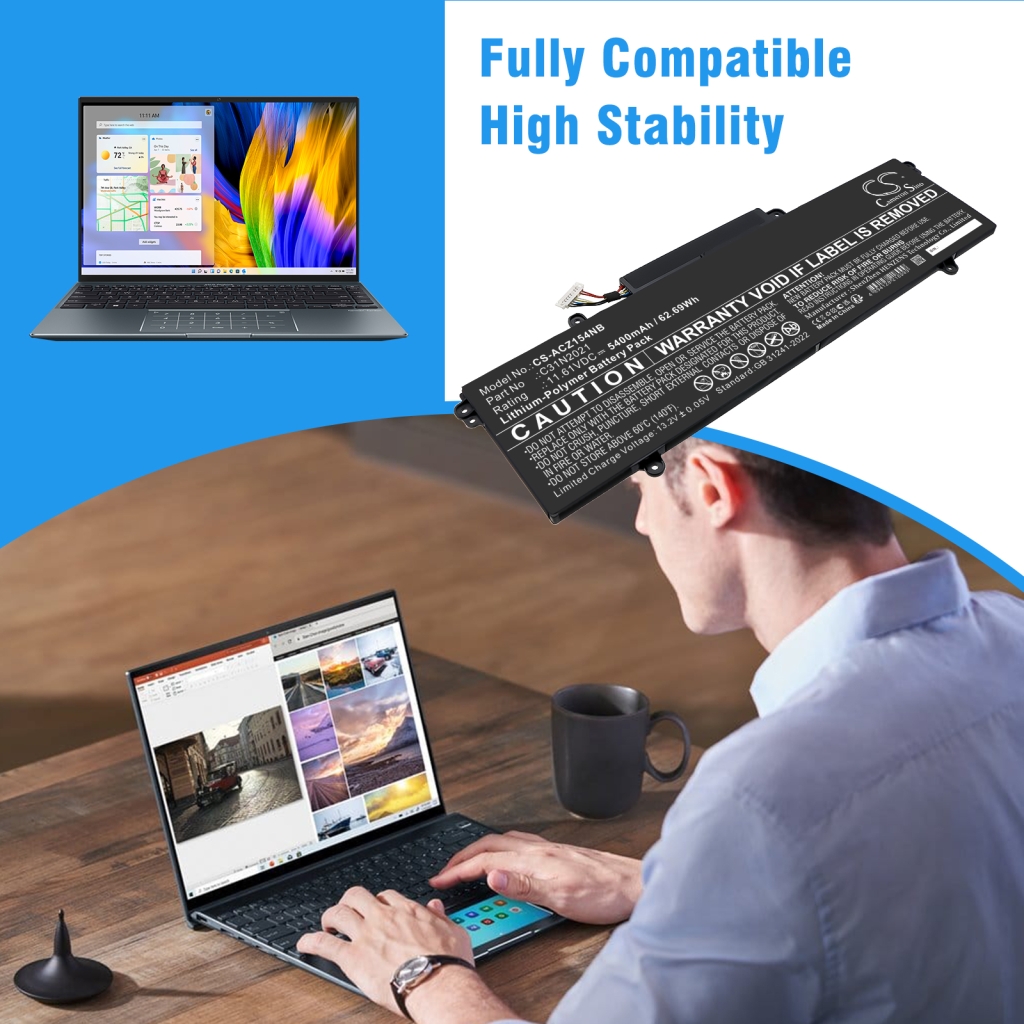 Batterier till bärbara datorer Asus CS-ACZ154NB