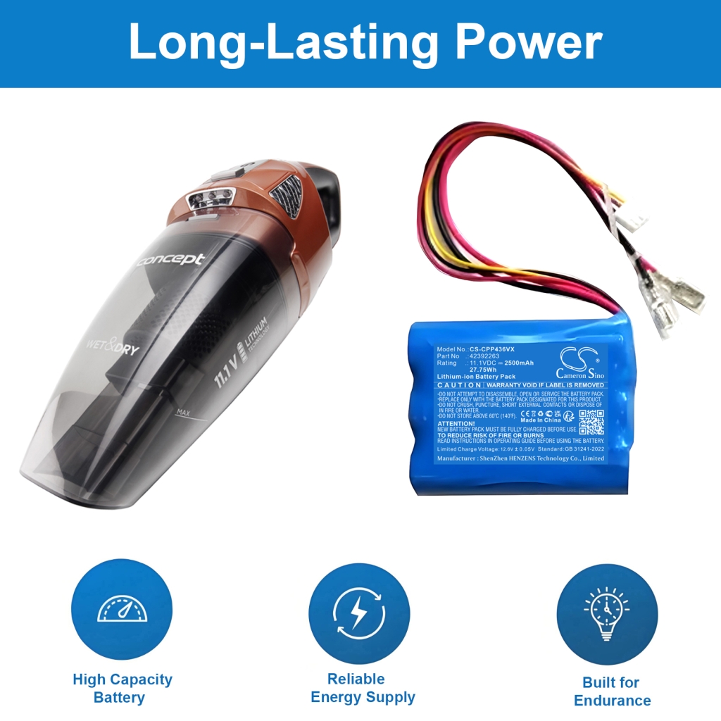 Batterier till dammsugare Concept CS-CPP436VX