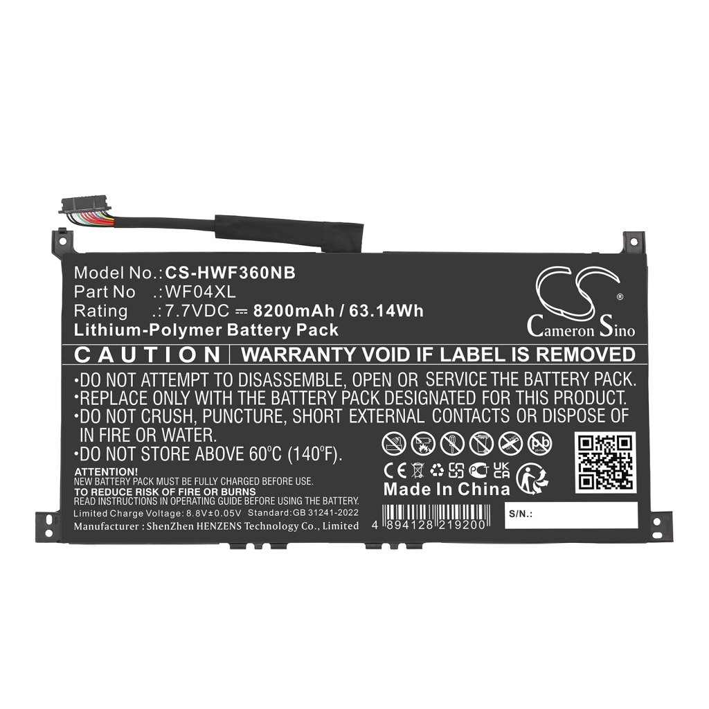 Batterier till bärbara datorer HP CS-HWF360NB