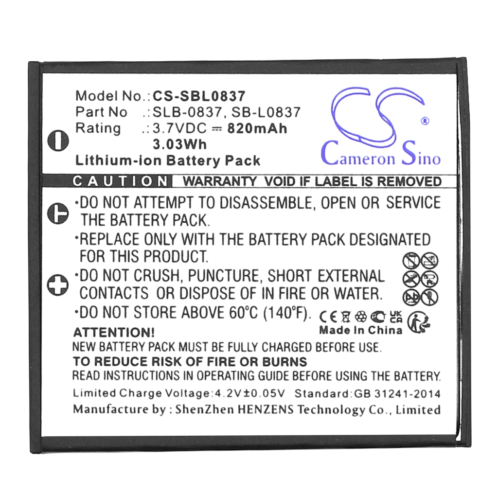 Camera Battery Samsung Digimax L80