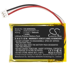 Kompatibel batteribyte för Sennheiser AHB702535PCT-01