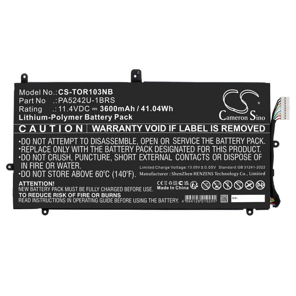 Batterier till bärbara datorer Toshiba CS-TOR103NB