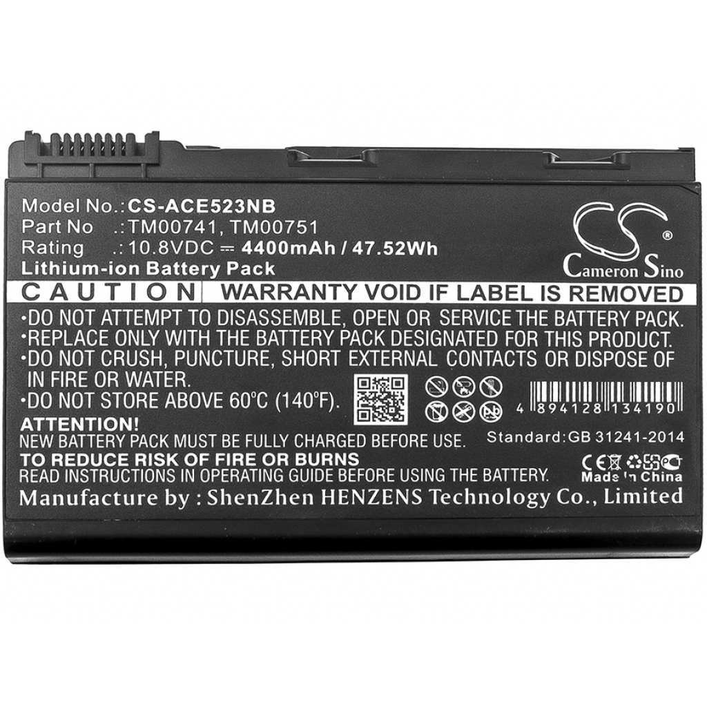 Batterier Ersätter TravelMate 5730-662G32Mn