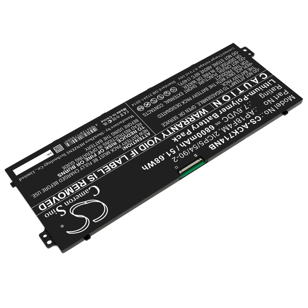 Batterier Ersätter Chromebook 714 CB714-1WT-541J