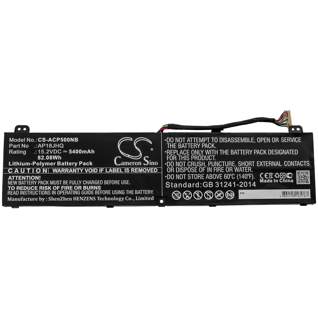 Batterier Ersätter ConceptD 7 CN715-71-780L