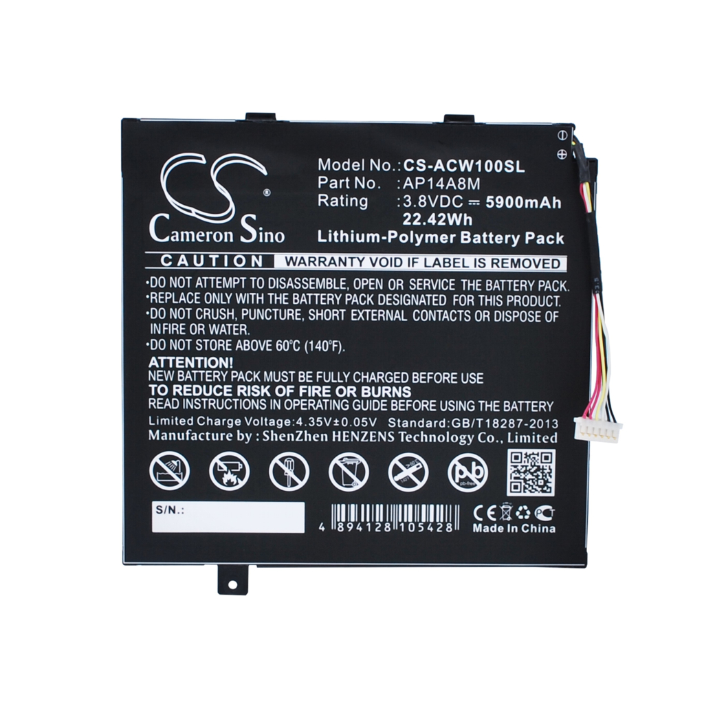 Batterier Ersätter Switch 10E(SW3-013-16WF)
