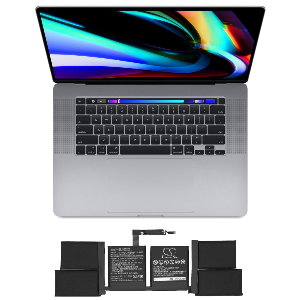 Batterier Ersätter MacBook Pro 16" 2019 A2141 (EMC 3347) 2.4 GHz Core i9 (I9-9980HK) 4GB BTO/CTO
