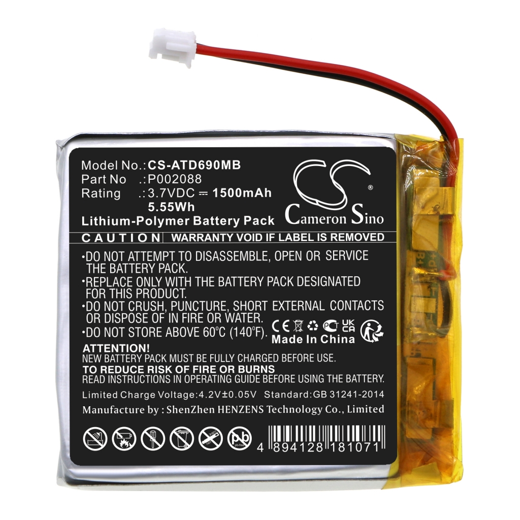 Batterier till babyvakter Alecto CS-ATD690MB