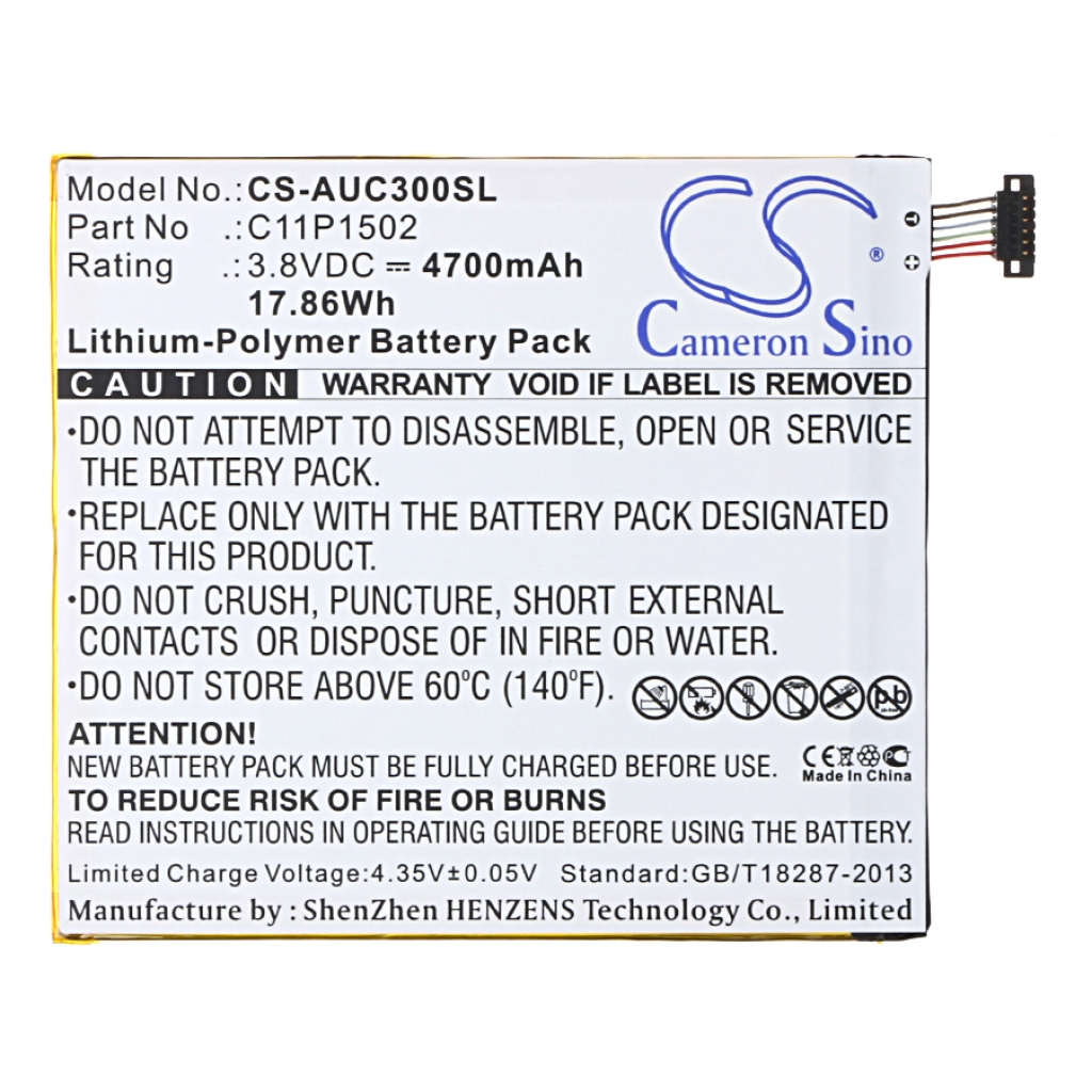 Batterier Ersätter ZenPad 10.1