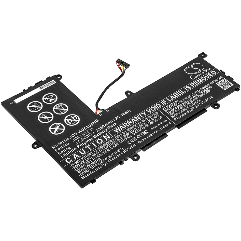 Batterier Ersätter EeeBook X206HA-FD0050TS