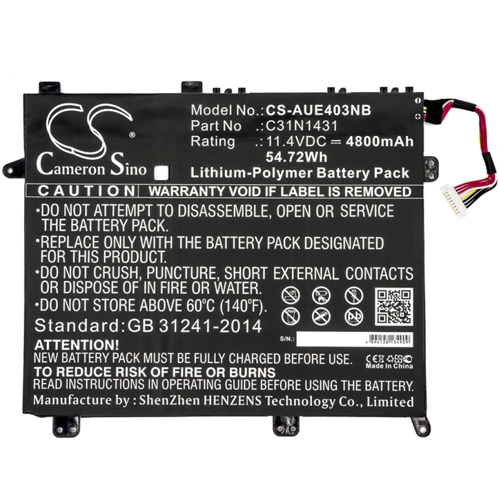 Batterier Ersätter E403NA-GA039T