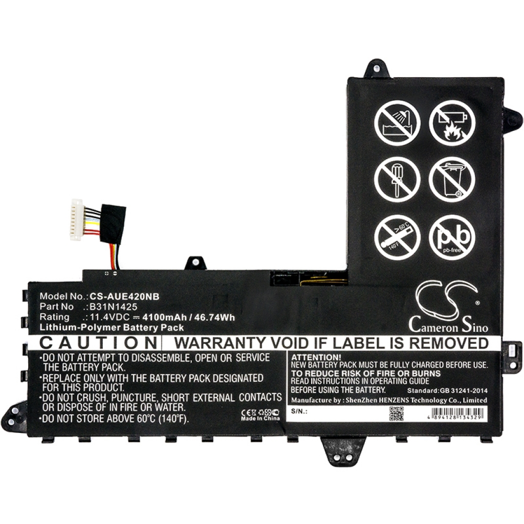 Batterier Ersätter EeeBook E402MA-WX0001H