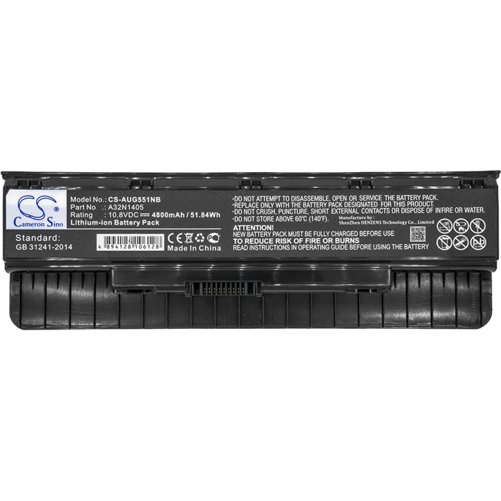 Batterier Ersätter ROG GL551JK-CN235H