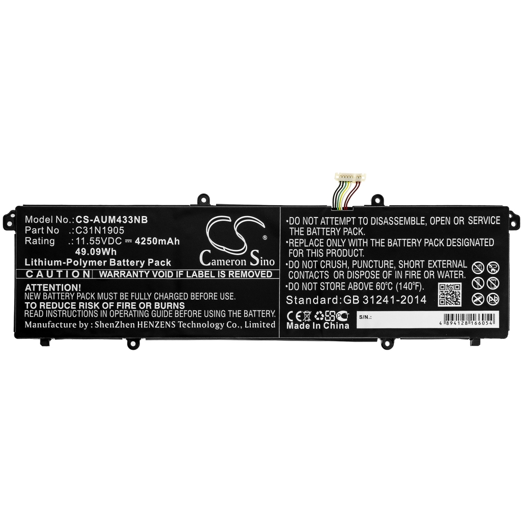 Batterier Ersätter VivoBook S15 S533FA-BQ009T