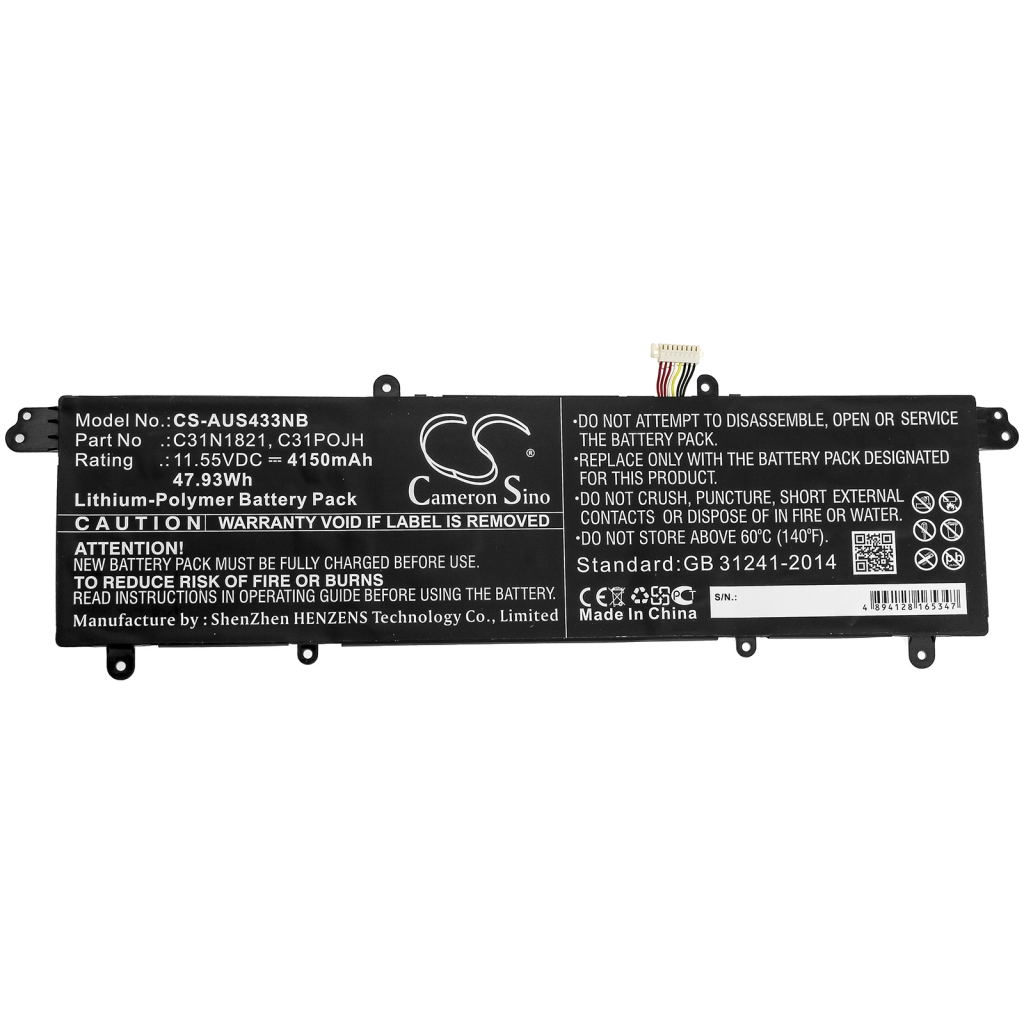 Batterier Ersätter VivoBook S15 S533EQ-BQ009TS
