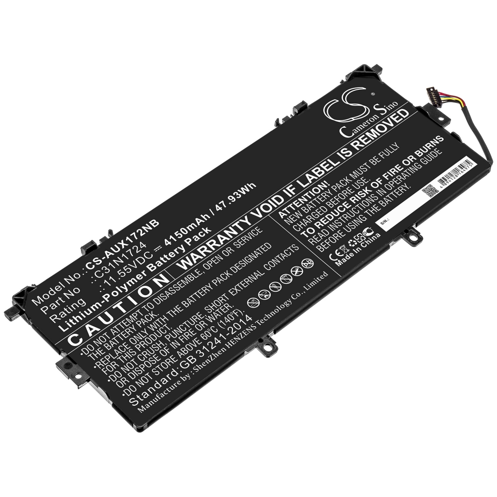 Batterier Ersätter ZenBook 13 UX331UN-EG030T