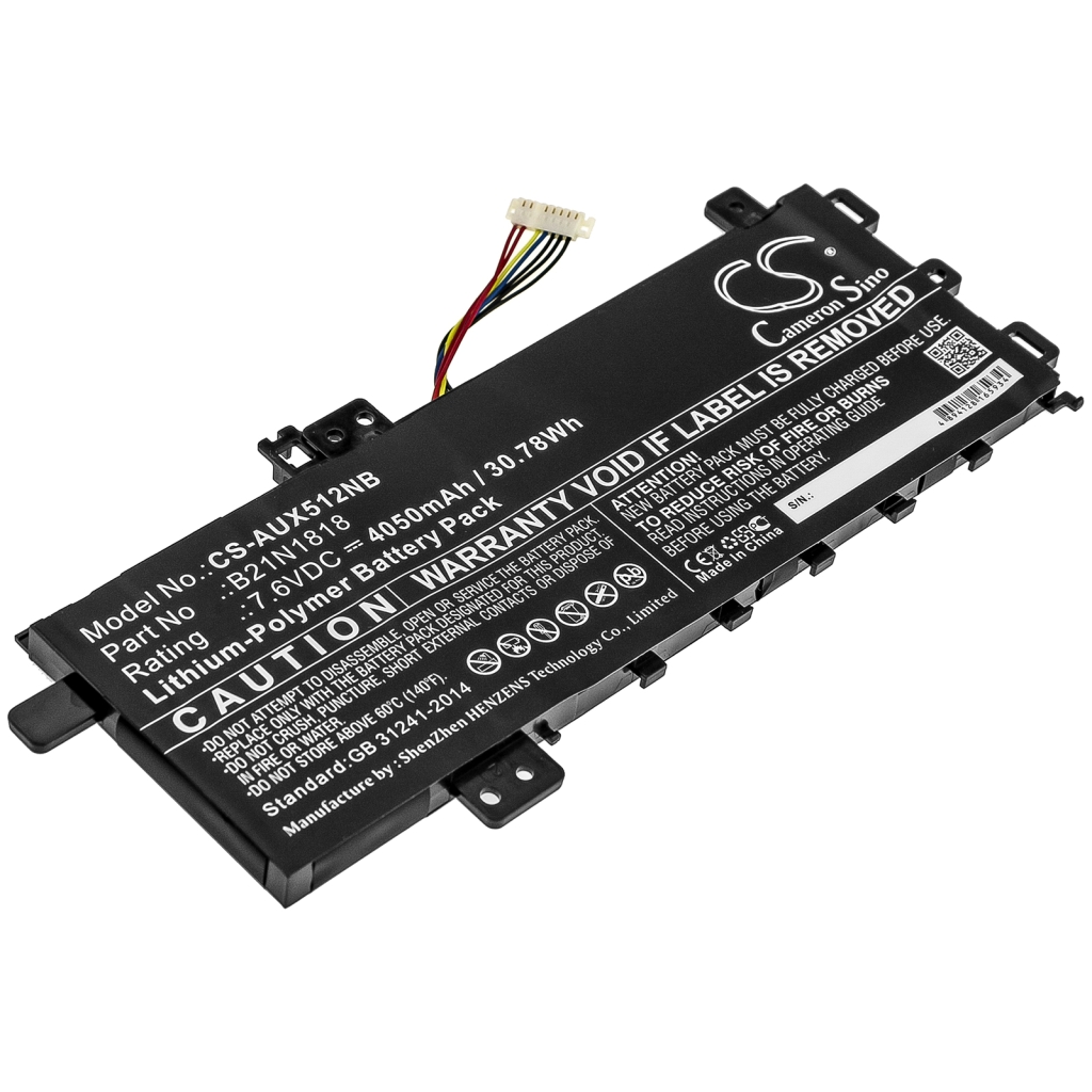 Batterier Ersätter VivoBook 15 X512FB-BQ094T