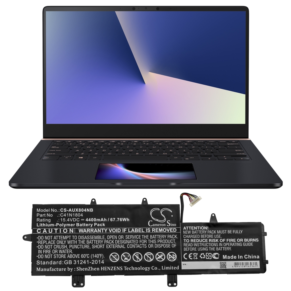 Batterier Ersätter ZenBook Pro 14 UX450FD-BE049T