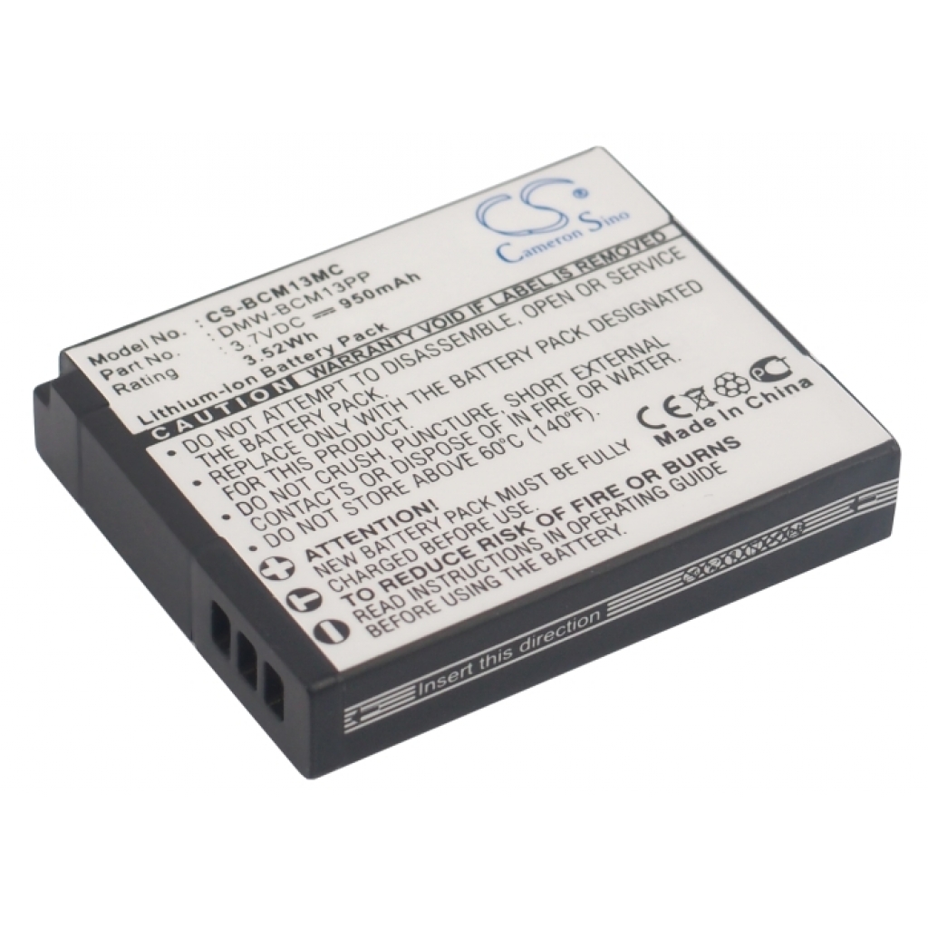 Batterier Ersätter Lumix DMC-ZS60K