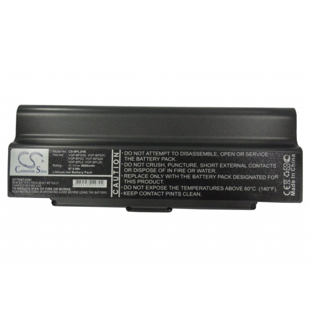 Batterier Ersätter VAIO VGN-SZ483NC