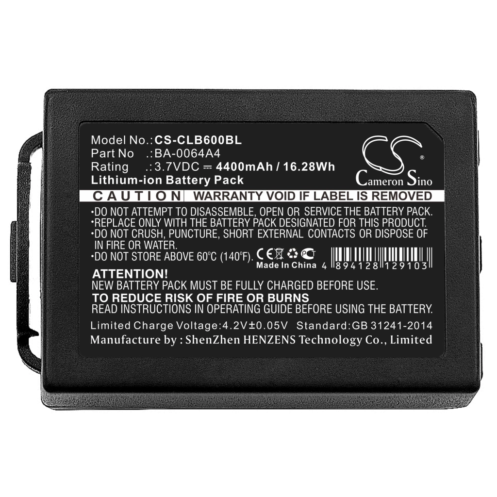Batteries BarCode, Scanner Battery CS-CLB600BL