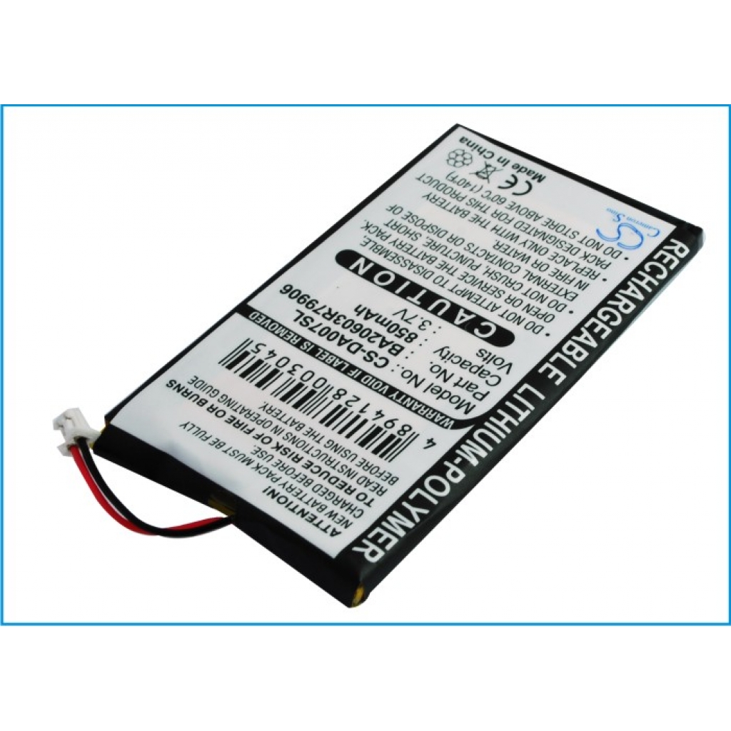 Batterier Batterier till MP3-spelare CS-DA007SL