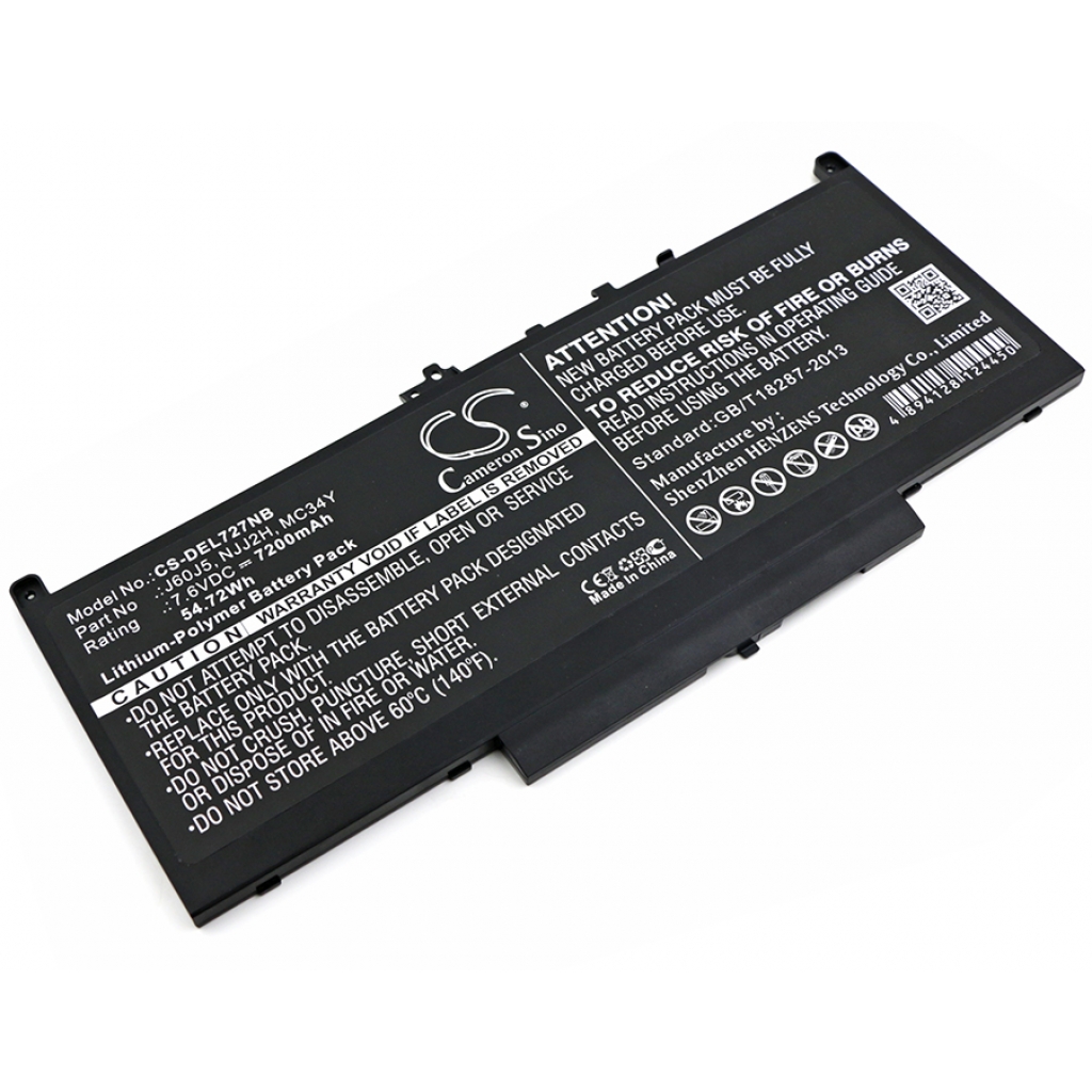 Batterier Ersätter Latitude E7270 N015L72701780CN