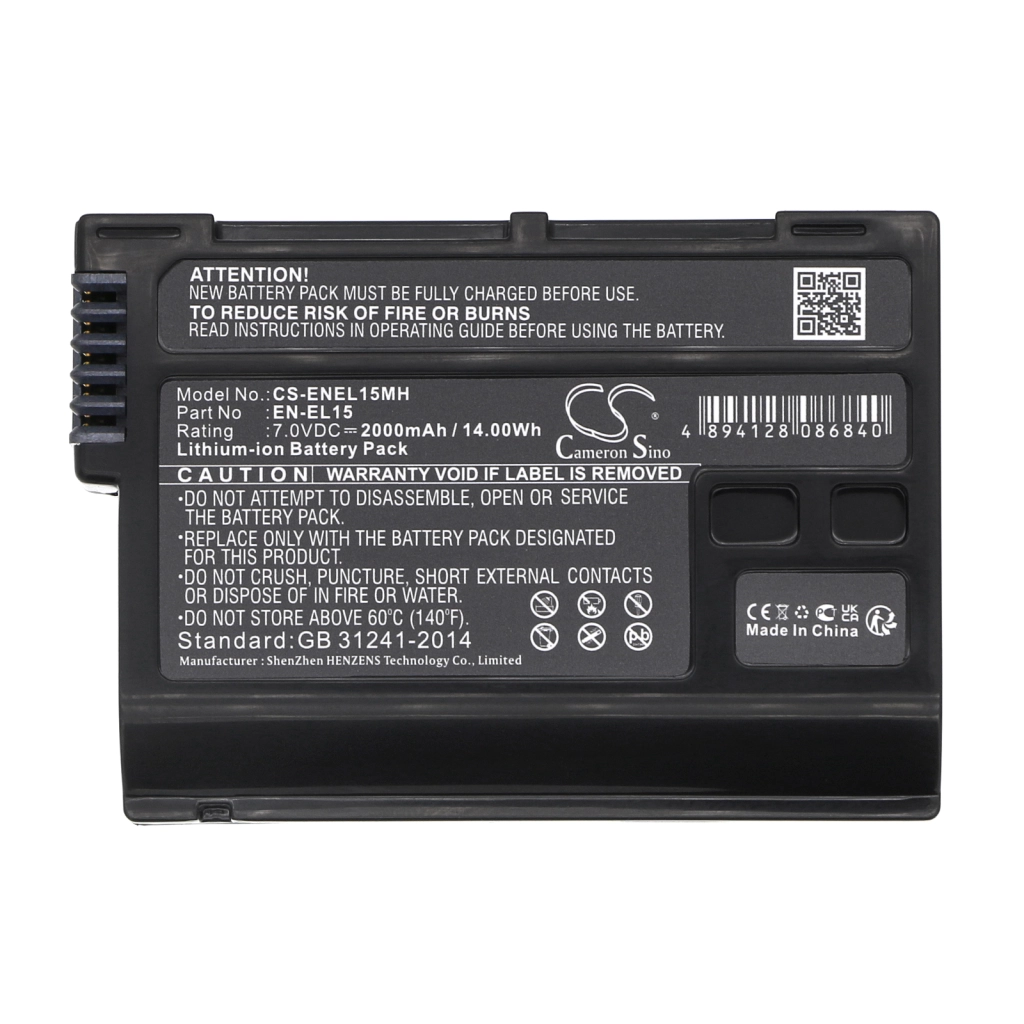 Battery Replaces EN-EL15B