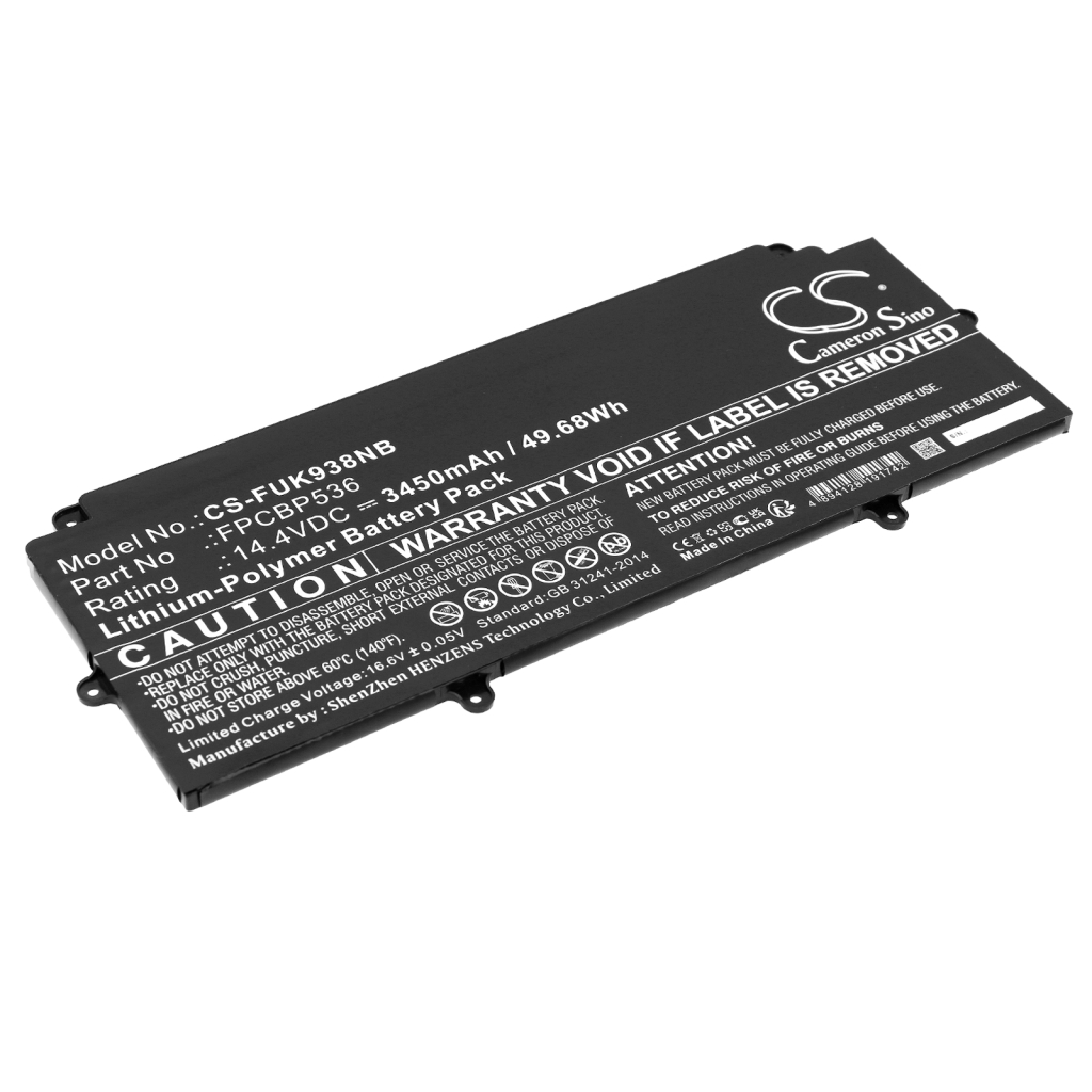 Batterier Ersätter LifeBook U938(VFY U9380M350SNL)
