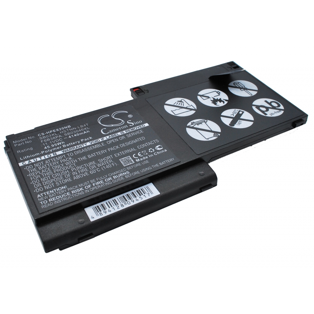 Batterier Ersätter EliteBook 820 G2-N9M96US