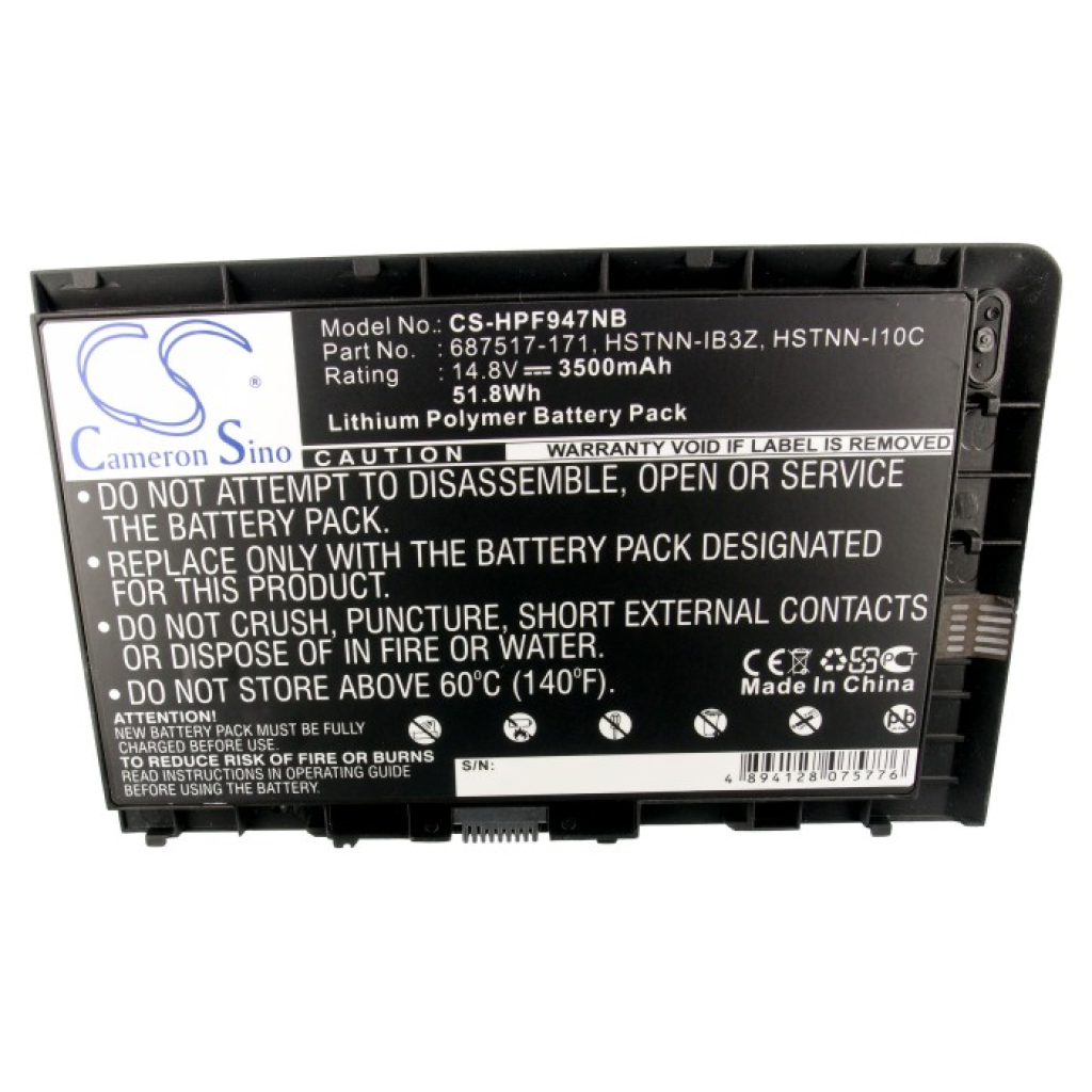 Batterier Ersätter HSTNN-DB3Z