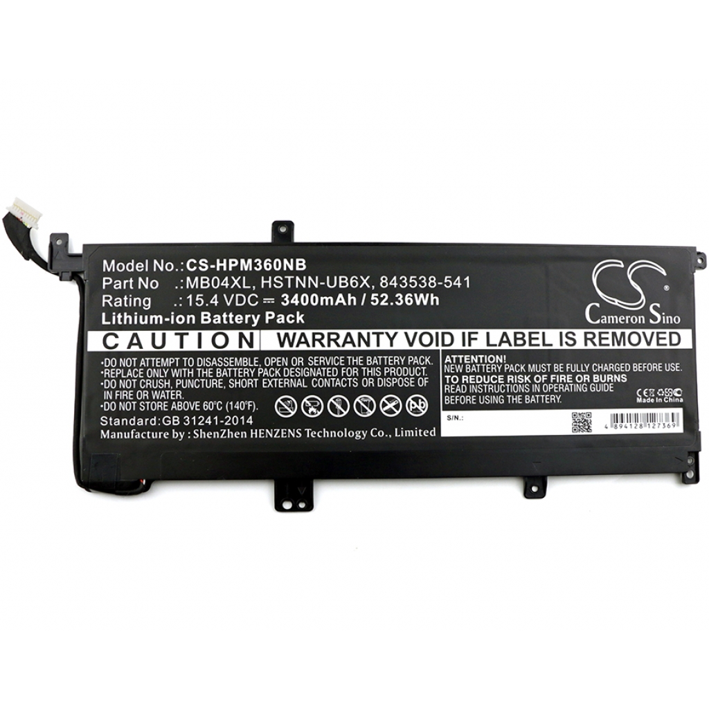 Batterier Ersätter Envy X360 15-AR000NB