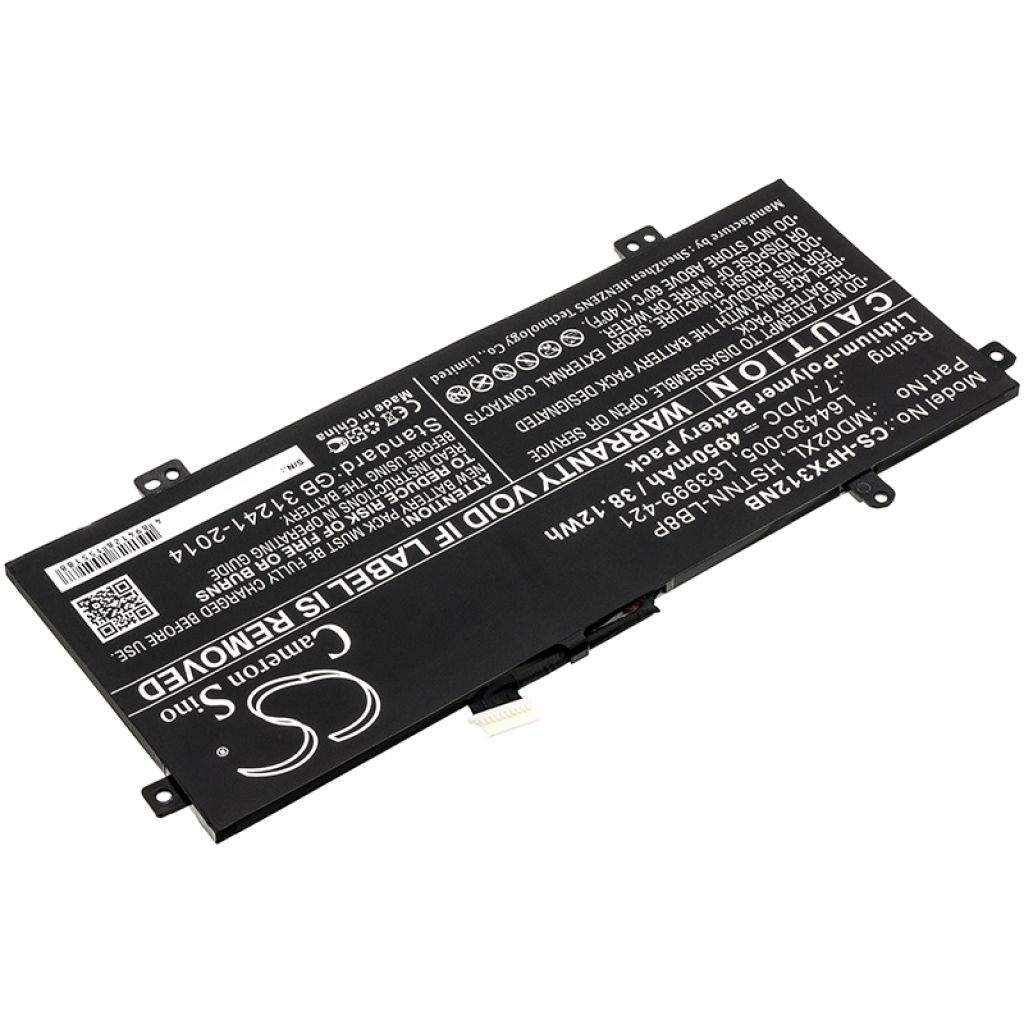 Batterier Ersätter Chromebook X360 12B-CA0001UR