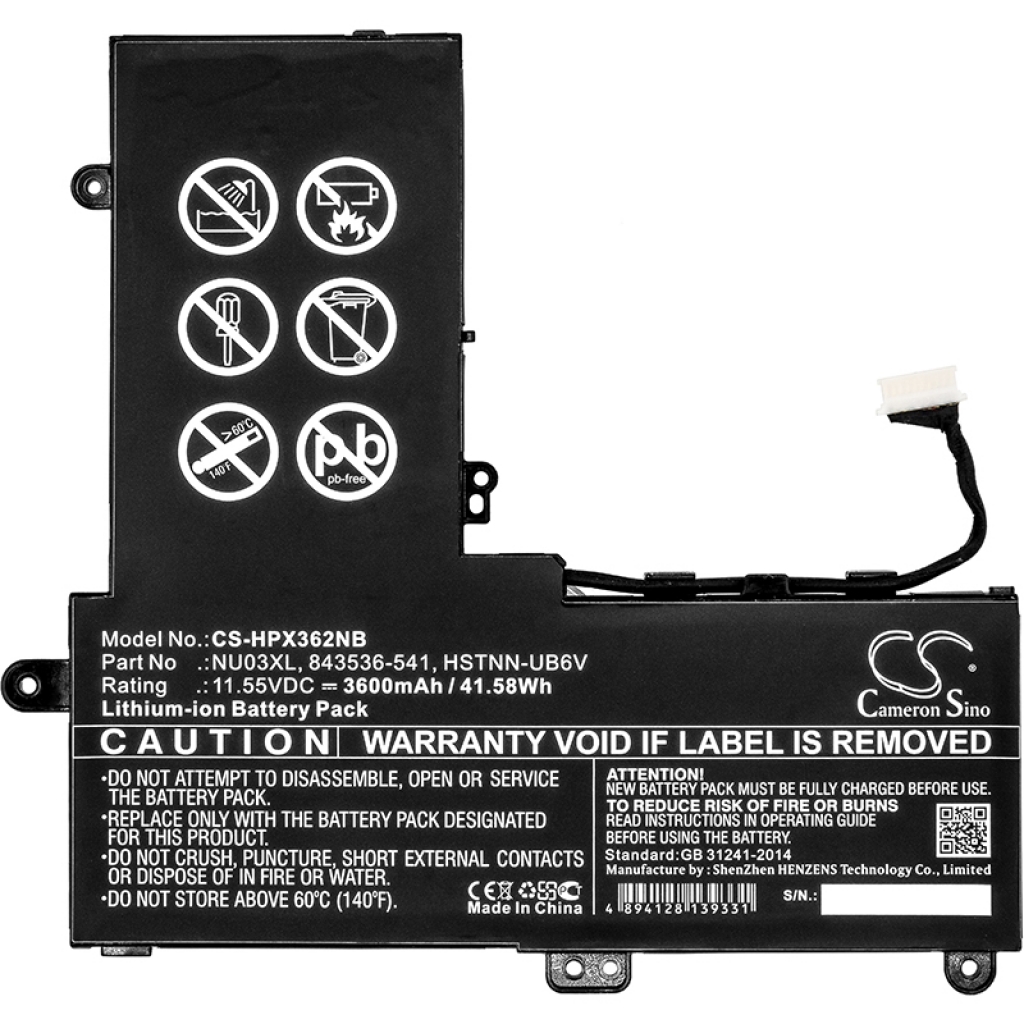Batterier Ersätter Pavilion X360 11-AB053TU