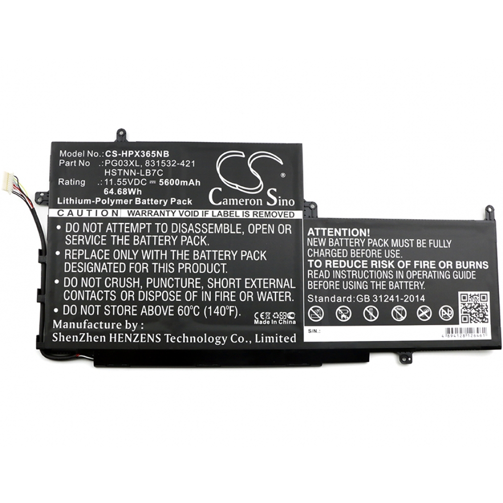 Batterier Ersätter HSTNN-LB7C