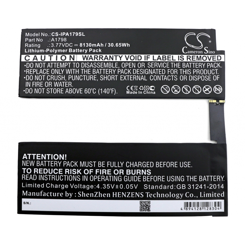 Batterier för surfplattor Apple CS-IPA179SL