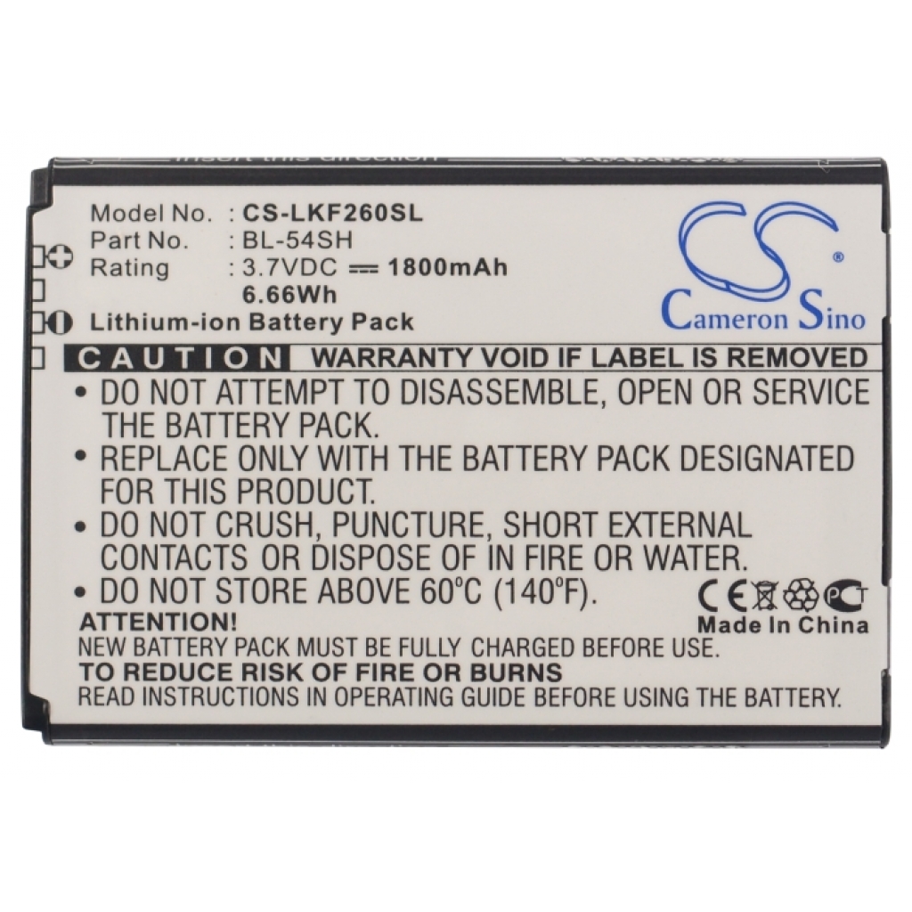 Batterier för medicintekniska produkter Lg CS-LKF260SL