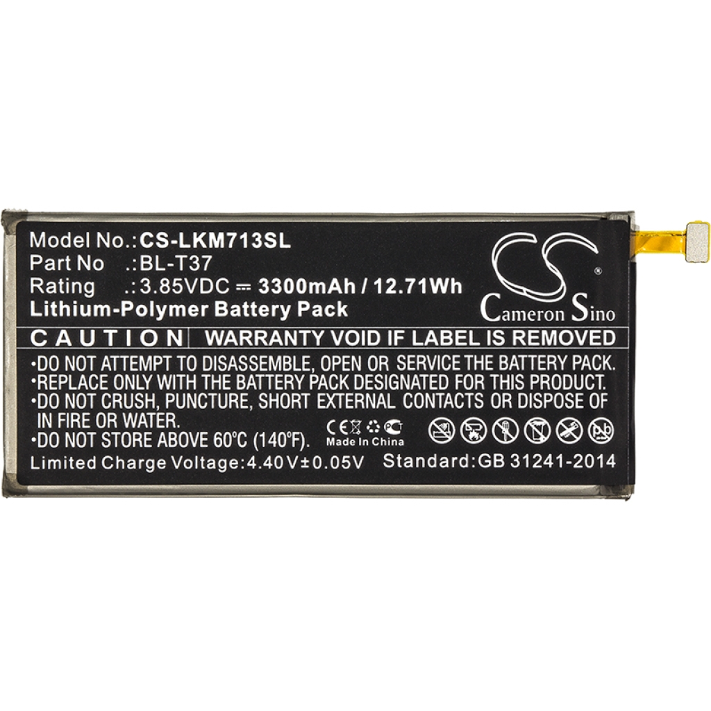 Batterier Ersätter LG-Q710AL