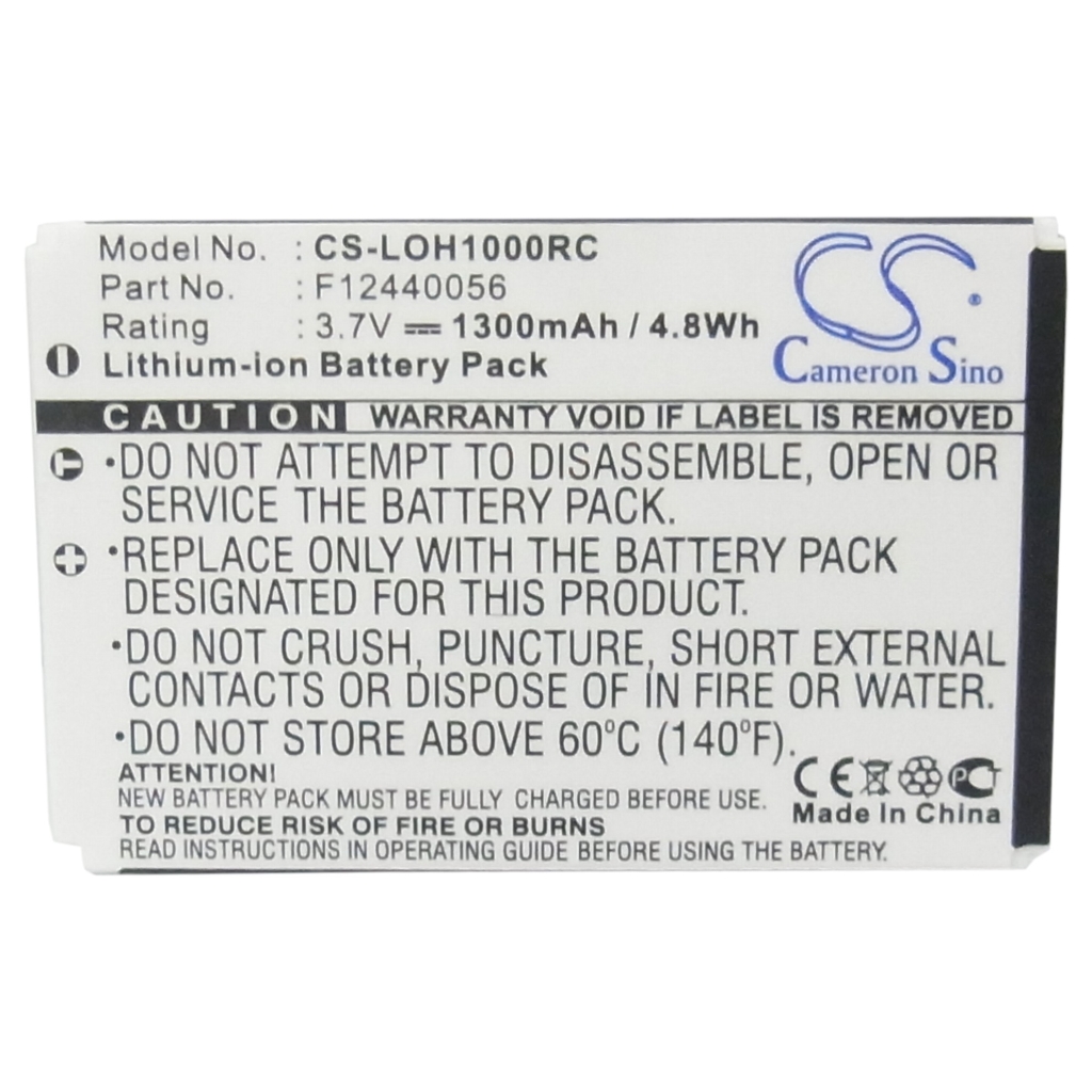 Batterier till fjärrkontrollen Logitech CS-LOH1000RC