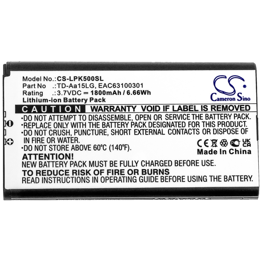Batterier Ersätter EAC63100301