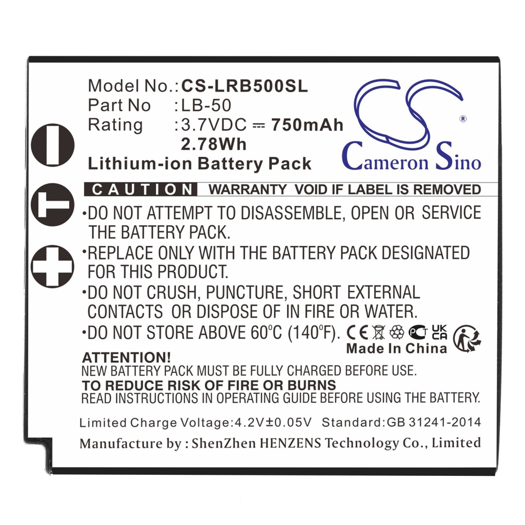 Batterier Audio device batteries CS-LRB500SL