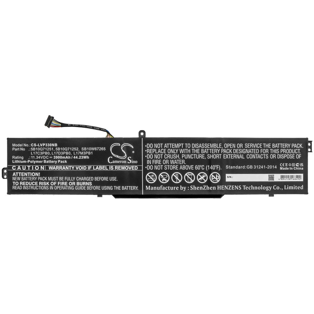Batterier Ersätter IdeaPad 330-17ICH(81FL004NGE)