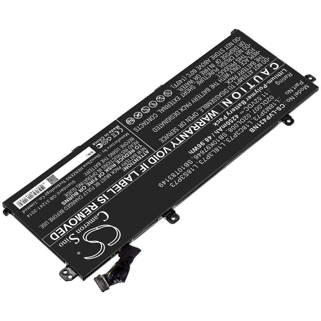 Batterier Ersätter ThinkPad T490 20N2A00DCD