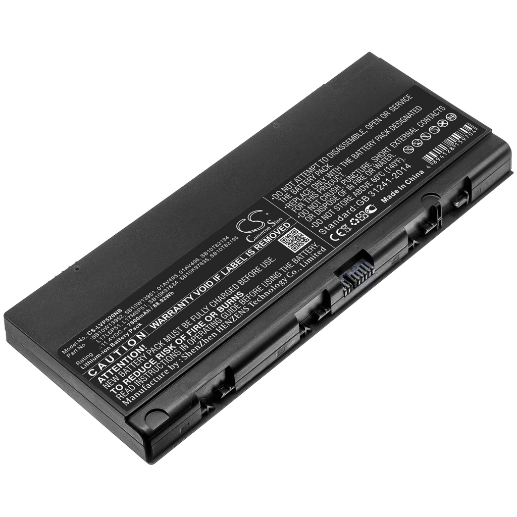 Batterier Ersätter ThinkPad P52 N00
