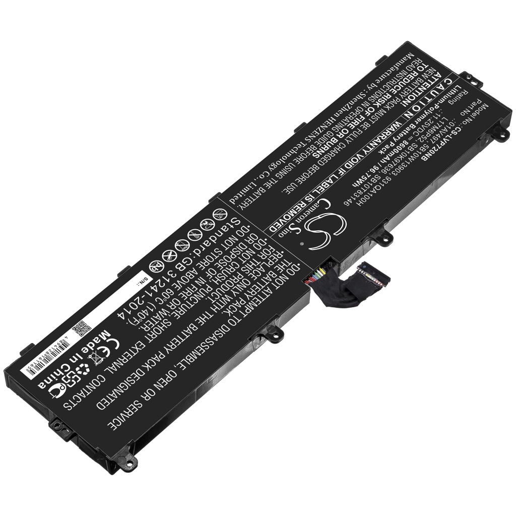 Batterier Ersätter ThinkPad P72 (20MB0000GE)