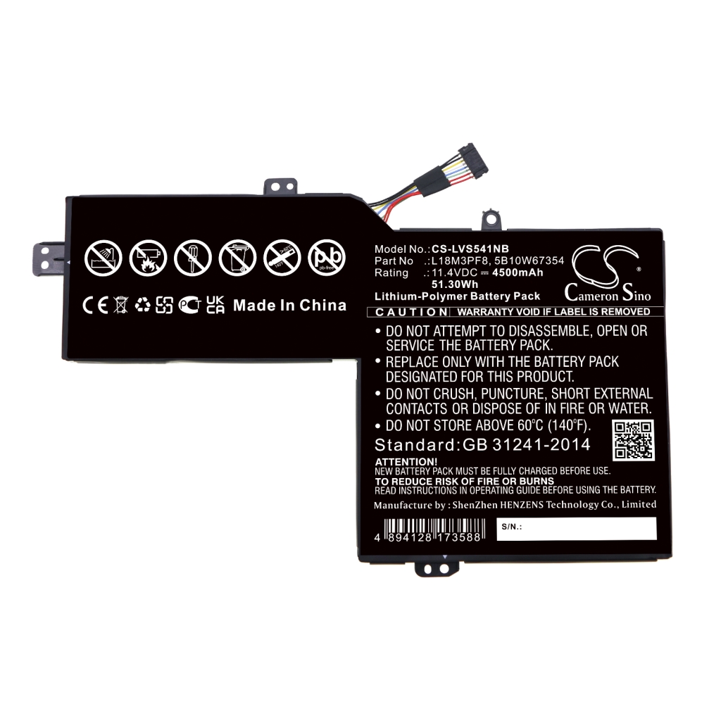 Batterier Ersätter Ideapad S540-15iwl(81sw)