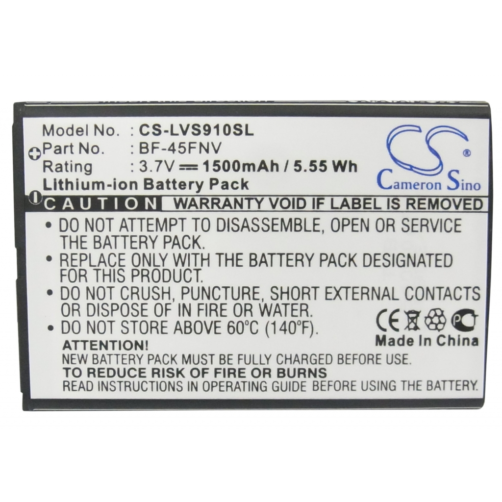 Batterier till mobiltelefoner MetroPCS CS-LVS910SL