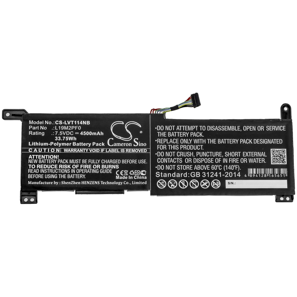 Batterier Ersätter IdeaPad 1-14ADA05 82GW002QAU
