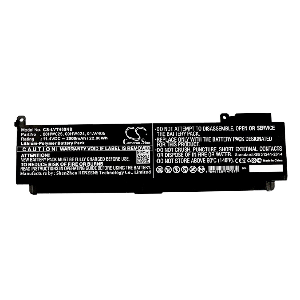 Batterier Ersätter Thinkpad T460s 20F90057
