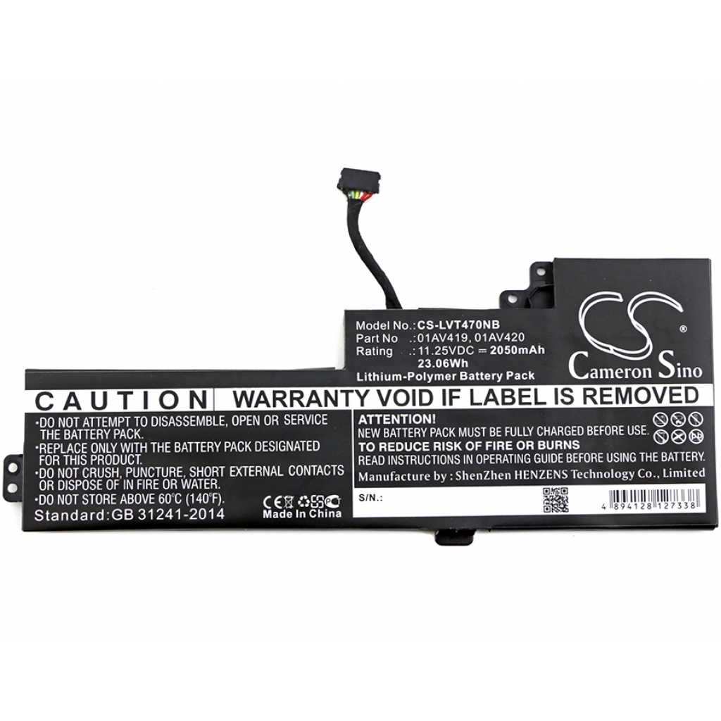 Batterier Ersätter ThinkPad T480(20L5A00WCD)